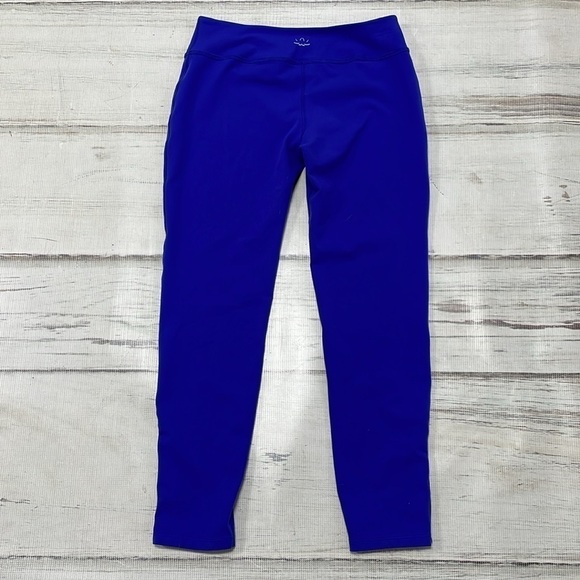 Beyond Yoga Leggings Womens Small Blue Ankle Snap Flexible - Picture 7 of 13